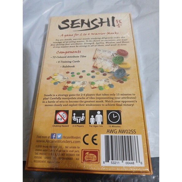 SENSHI TILES STATEGY GAME WARRIOR MONKS DAN MANFREDINI ARCANE [2-4 PLAY] [NEW] - Picture 4 of 4